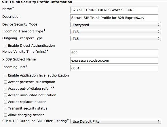 UC 보안 프로파일 보안