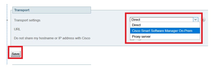 Cisco Smart Software Manager vor Ort auswählen