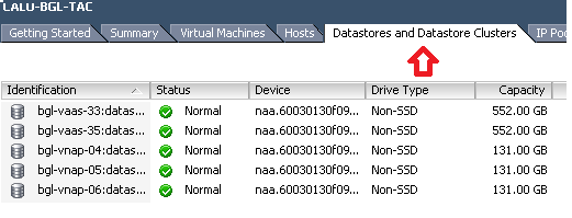 Cliquez sur Datastore et Datastore Clusters