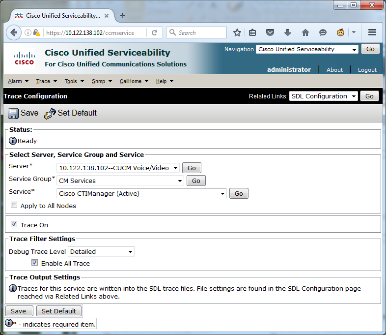 ifax configuration cisco call manager mgcp