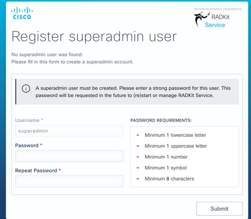 Register Superadmin User