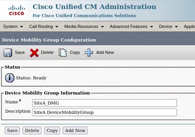 Create Device Mobility Group