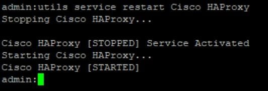 Restart the Cisco HAProxy Service