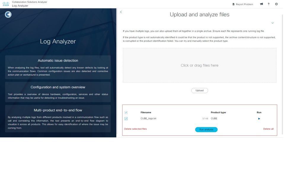 Log Analyzer Product Type