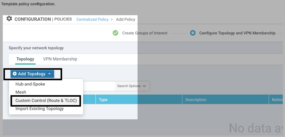 Add Custom Control Topology