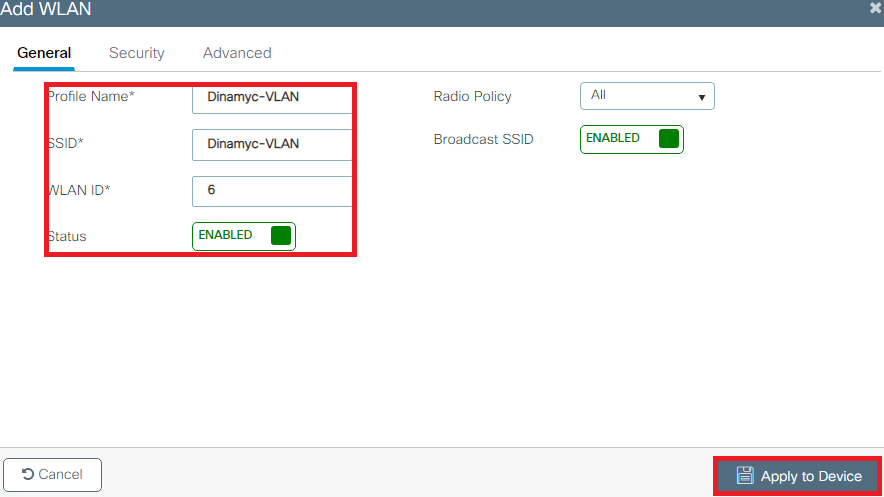 Configure la red según sea necesario