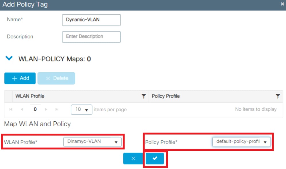 Vincule seu perfil da WLAN ao perfil de política desejado