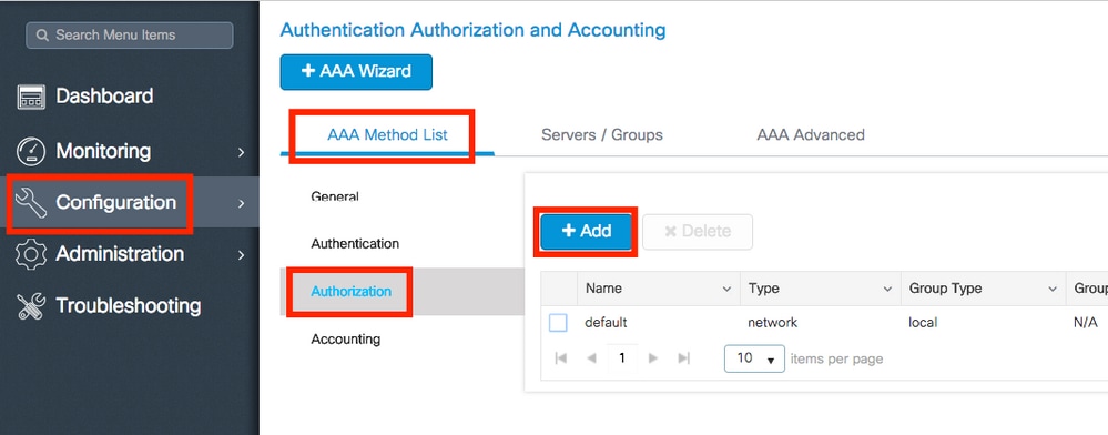 CWA: AAA-Autorisierungskonfiguration