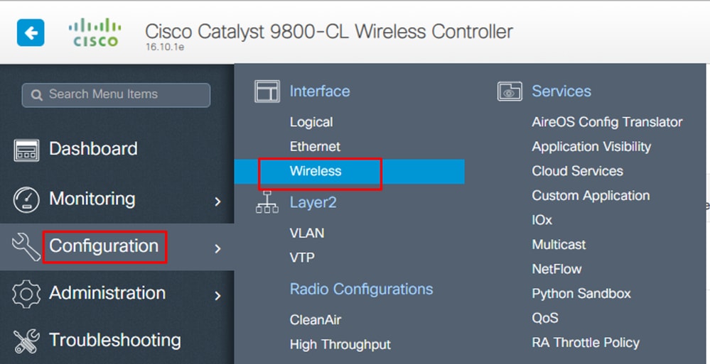 9800-無線管理intf