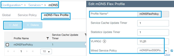 Erstellen eines mDNS FlexConnect-Profils