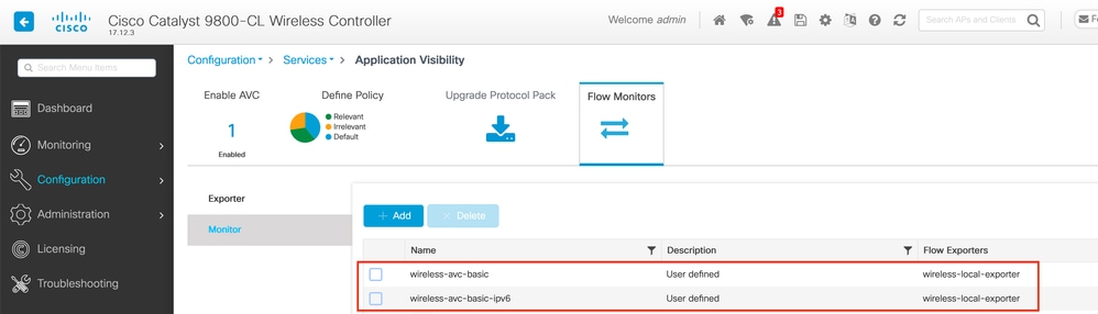 Configuração do Monitor de Fluxo com o NetFlow Collector Local