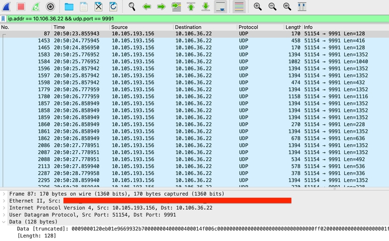 Captura de pacotes realizada em WLC 9800