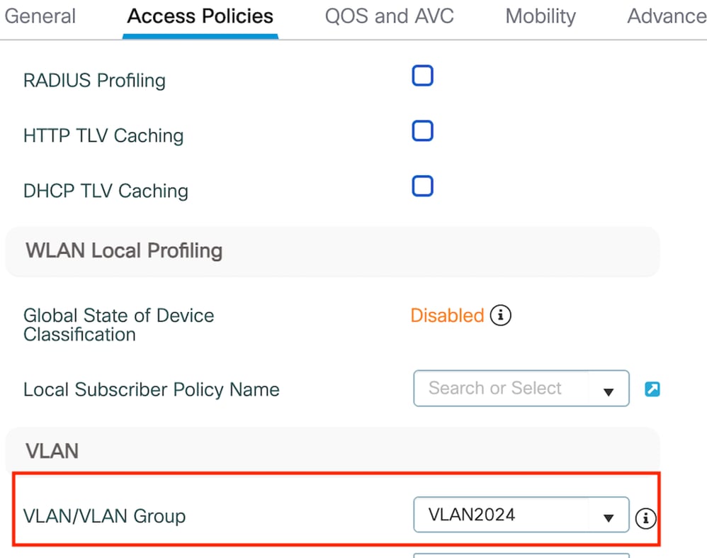 Access Policies tab