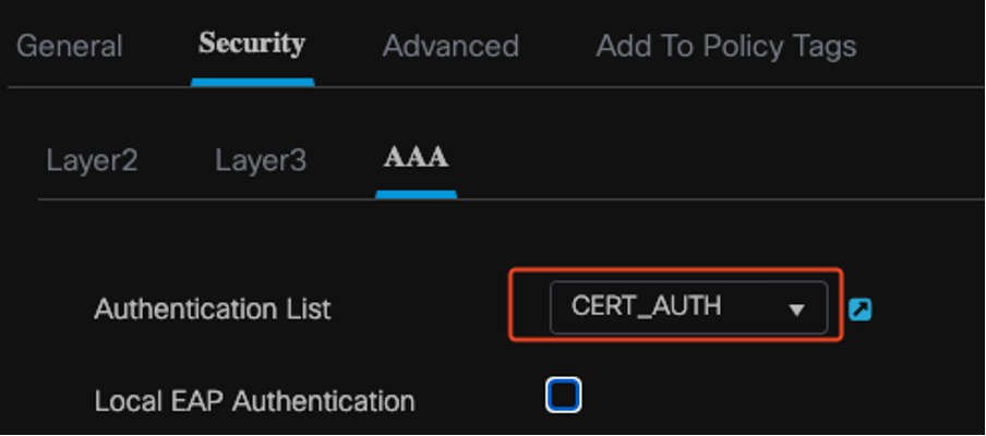 WLAN Profile to Method List Map