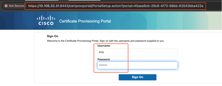 Accessing Certificate Portal