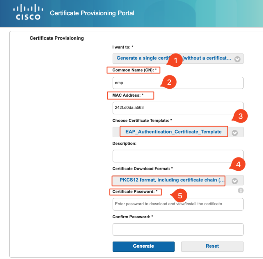 Generating Certificate