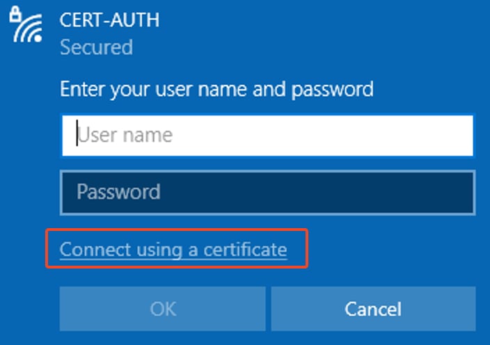 Using Certificate as Credential