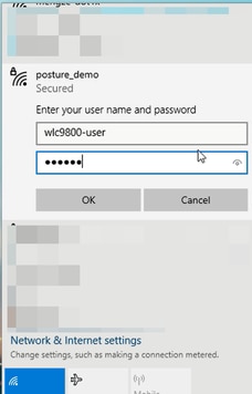 Connected Test ID with Correct Credentials