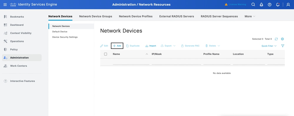 Configure ISE Network Device