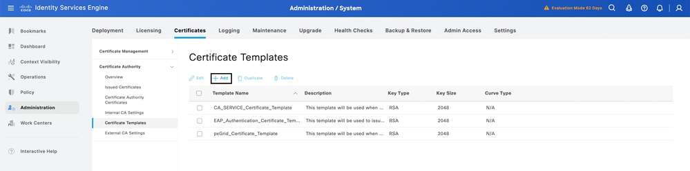 Add Certificate Templates