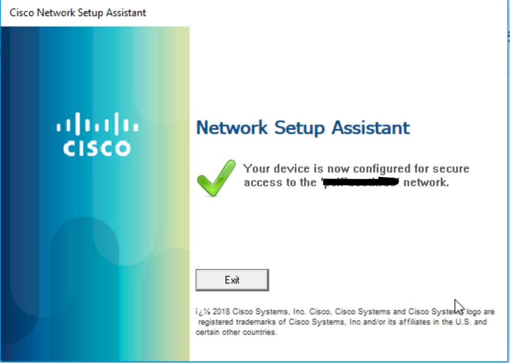 Cisco Network Setup Assistant Configuration Complete Confirmation