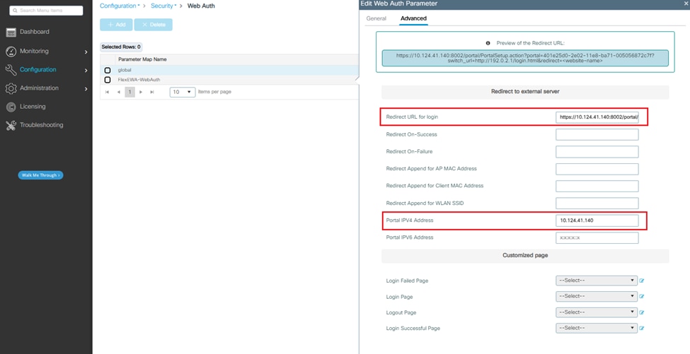 Portal URL is Generated from ISE