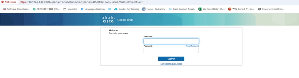 Guest Portal Sign-On