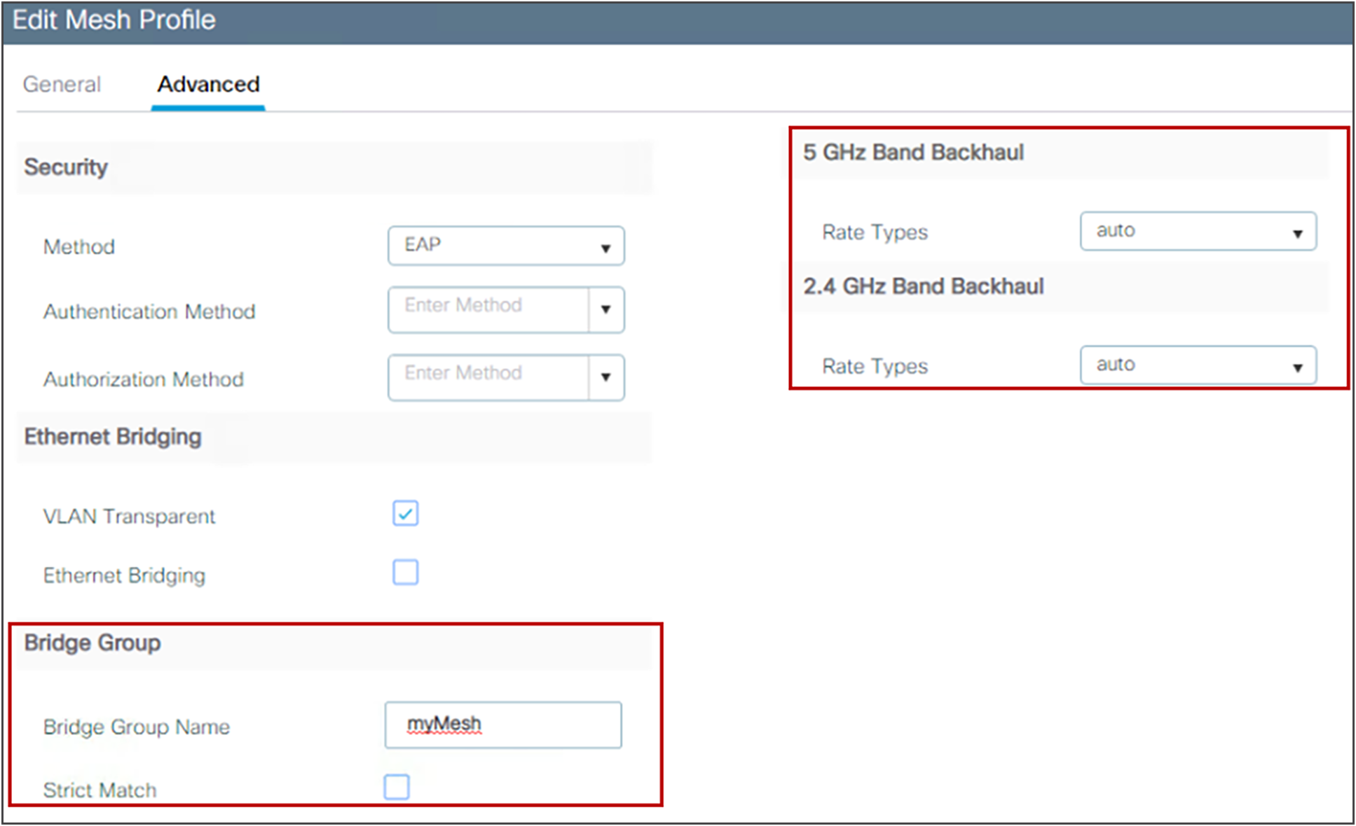Recommended mesh settings