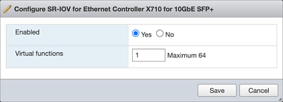 Enable and configure the virtual functions on the adapter