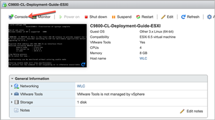 Select the 9800-CL VM