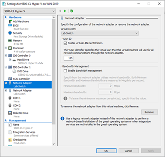 Enable virtual LAN identification