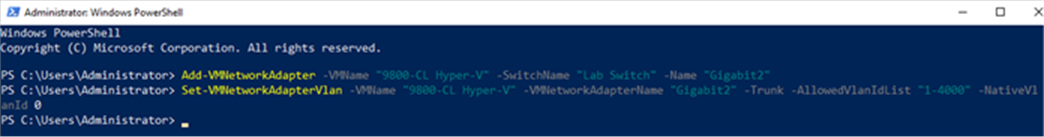 Creating the network adapter for GigabitEthernet2 on the 9800-CL