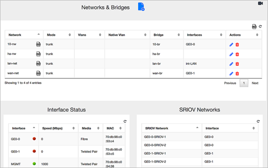 Click the + (Create) icon next to Networks & Bridges