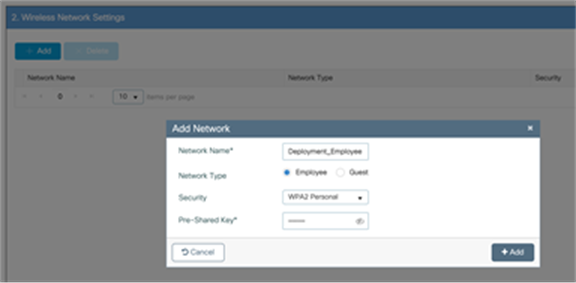 On the next page, add a WLAN