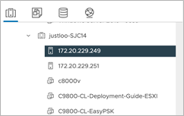 Select the required ESXi host