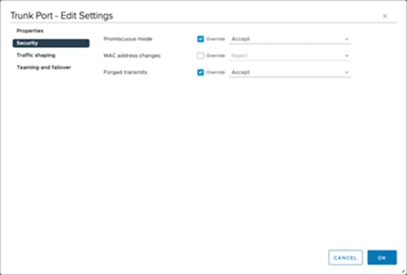 Promiscuous mode and Forged transmits