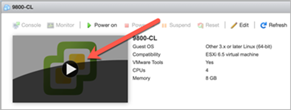 Click the Play icon to power