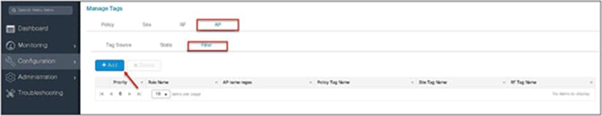 Using a filter to tag the AP