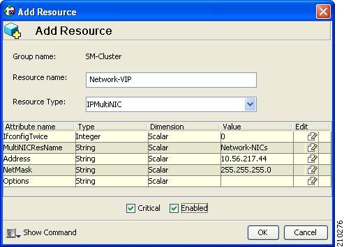 Adding Network VIP Resource