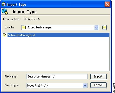 Importing Types: Select File