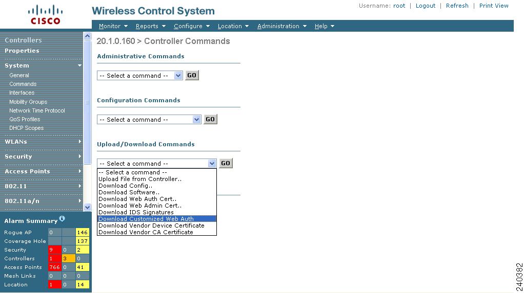 Configuring the Web Settings for the Order Summary Control