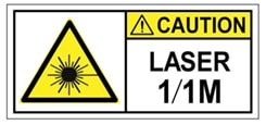 Class 1M Laser Product Label