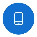 携帯電話の画像が表示されたカスタム設定アプリのアイコン。