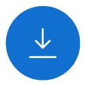 ダウンロードの矢印はが表示された青いシステム アップデータ アプリ アイコン。