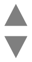 下向きの三角形の上に上向きの三角形。