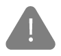 A gray caution triangle with exclamation mark in it.