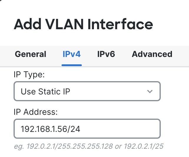 Set Inside IP Address