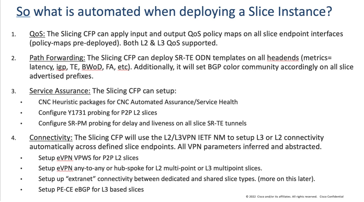 What is automated when deploying a slice instance