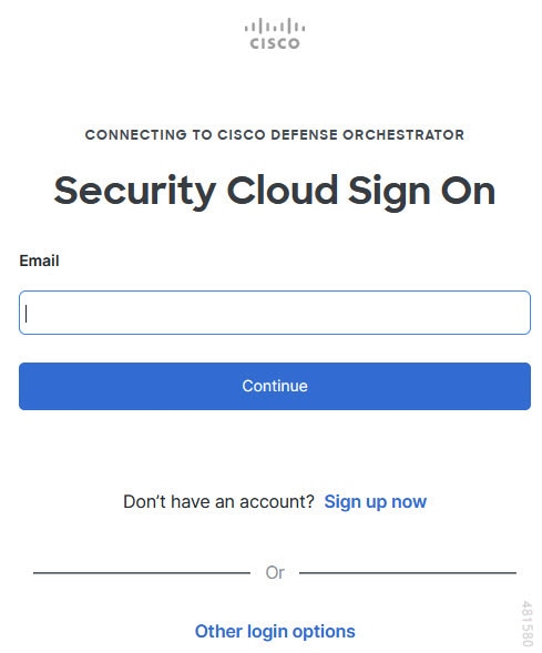 A screen capture of CDO sign on page promting to enter email address.