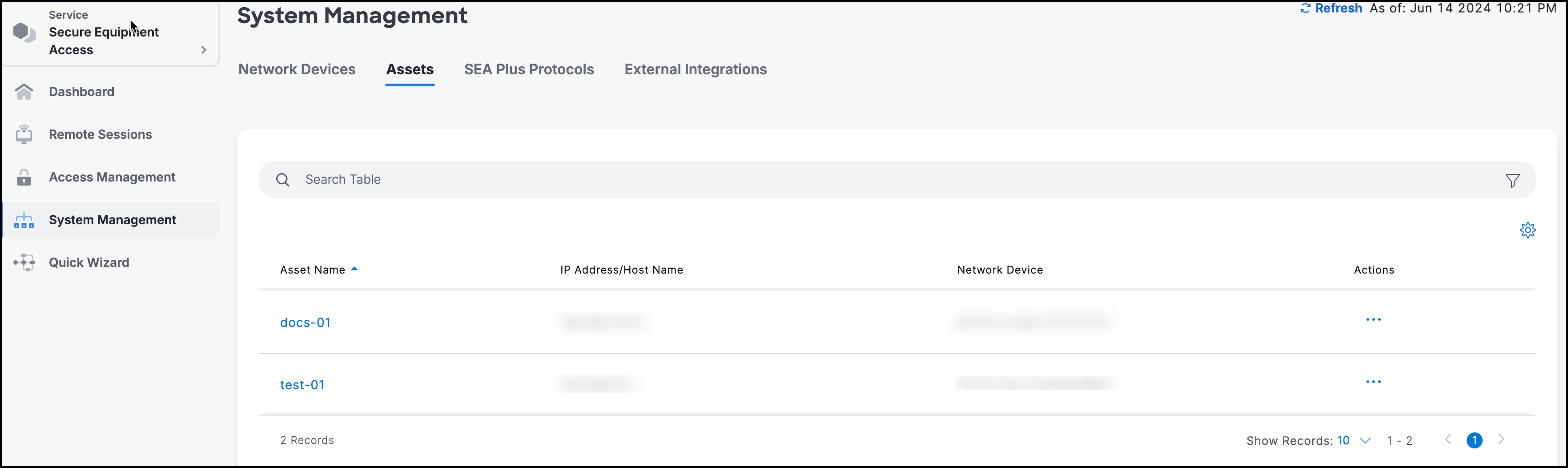 Add asset to network device